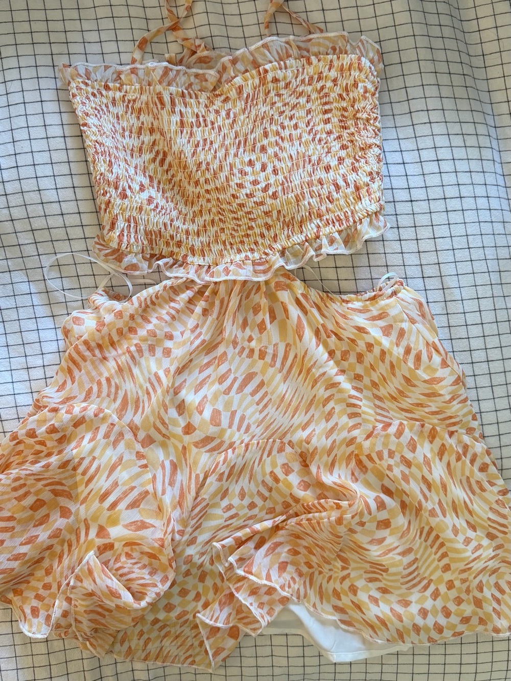 Women's Orange & Cream dress